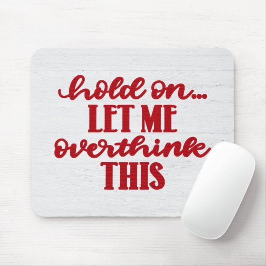 Rotes Zitat über Holz Mousepad (Mit Mouse)