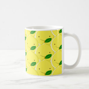 Rotes Zitronenmuster Kaffeetasse
