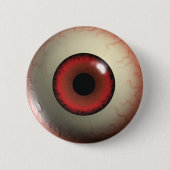 Rotes Zombie-Augapfel-Abzeichen Button (Vorderseite)