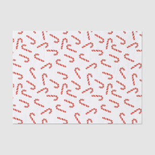 Rotes Zuckerstange-Aquarell-Feiertags-Muster Seidenpapier