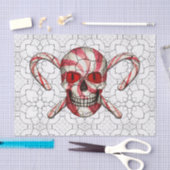 Rotes Zuckerstange-Zuckerschädel-Seidenpapier Seidenpapier (Handwerk)