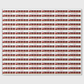 Rotes Zug Design Geburtstag Geschenkpapier (Flach)