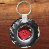 rotes Zugrad Schlüsselanhänger (Vorderseite)