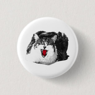 Rotes Zwinkern, Graustufen-Anstecknadel Button