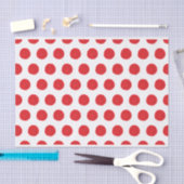 Rotfarben-Polka-Dots-Papiere Seidenpapier (Handwerk)