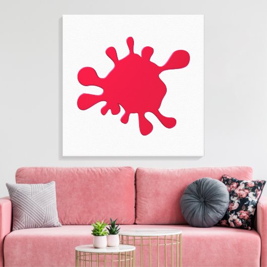 Rotfarbenblock Leinwanddruck (Insitu (Wohnzimmer))