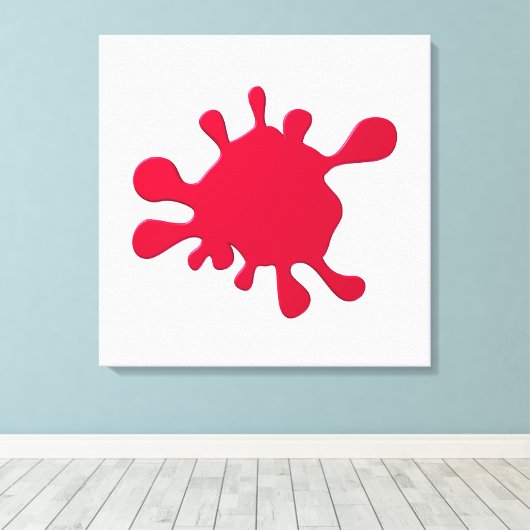 Rotfarbenblock Leinwanddruck (Insitu (Holzboden))