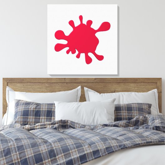 Rotfarbenblock Leinwanddruck (Insitu (Schlafzimmer))