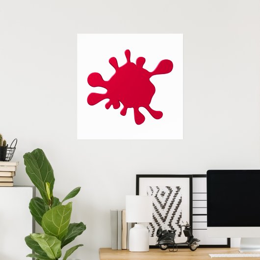 Rotfarbenblock Poster (Heimbüro)