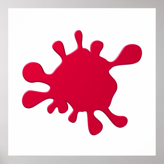 Rotfarbenblock Poster (Vorne)