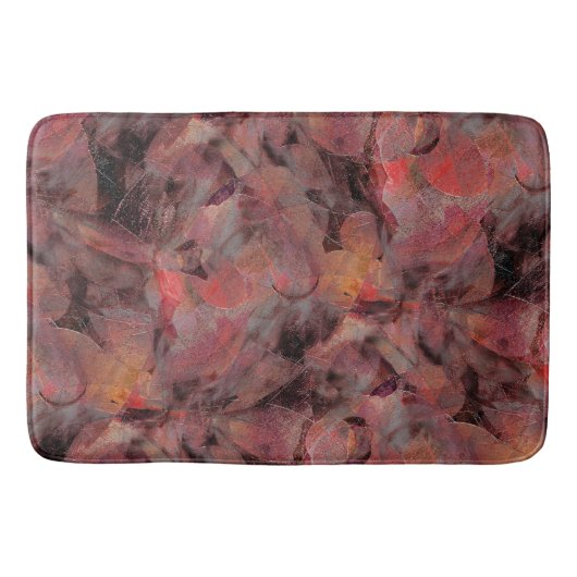 Rotfarbene Pflaster auf grauem schwarzem Hintergru Badematte (Vorderseite)