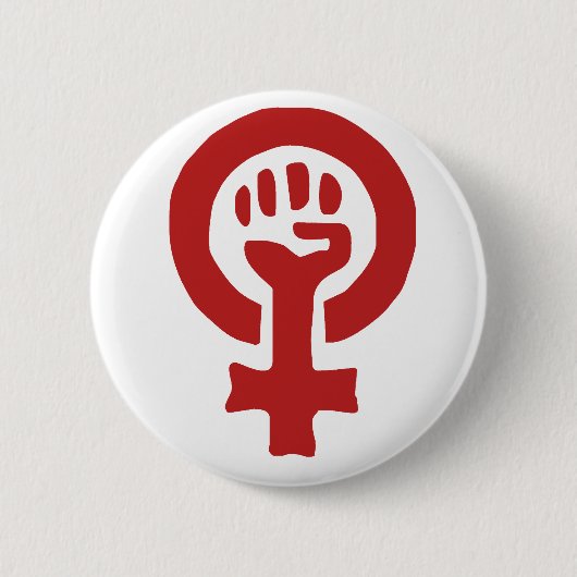 Rotfeminismus-Symbol Button (Vorderseite)