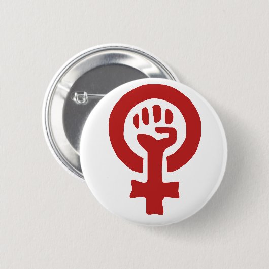 Rotfeminismus-Symbol Button (Vorne & Hinten)