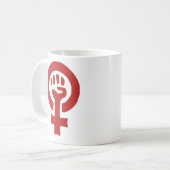 Rotfeminismus-Symbol Kaffeetasse (Vorderseite Links)