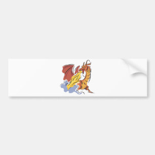 Rotfeuerdrache Autoaufkleber