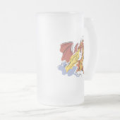 Rotfeuerdrache Mattglas Bierglas (VorderseiteRechts)