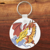 Rotfeuerdrache Schlüsselanhänger (Vorderseite)