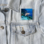 Rotfeuerfisch oder Pterois Miles, Riff-Fisch Button (Beispiel)
