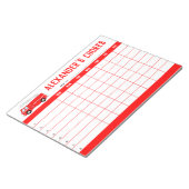 Rotfeuerlkw Kinder Kidskarte Notizblock (angewinkelt)