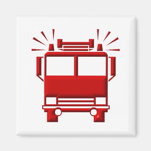 Rotfeuerwagen Magnet (Vorne)