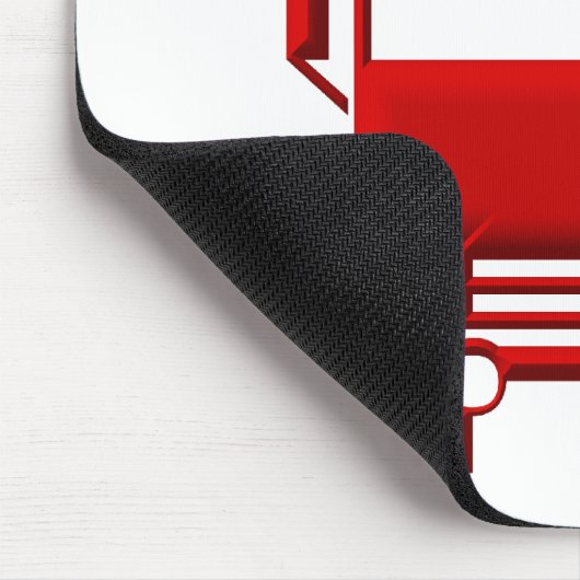 Rotfeuerwagen Mousepad (Ecke)