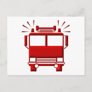 Rotfeuerwagen Postkarte