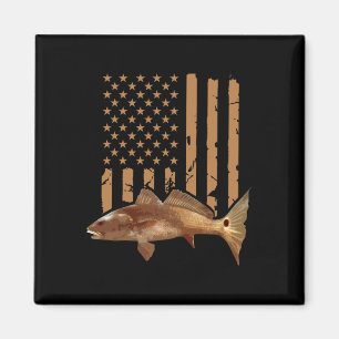 Rotfisch-Angeln Roter Trommler-Schwanz USA Amerika Magnet