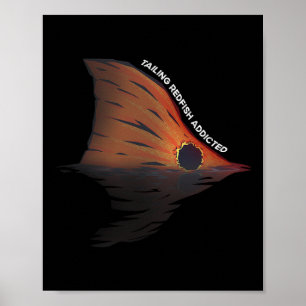 Rotfisch-Angeln Scherz Redfishing Red Drum F Poster