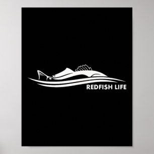 Rotfisch Leben Flyfischen Angeln Roter Trommler An Poster