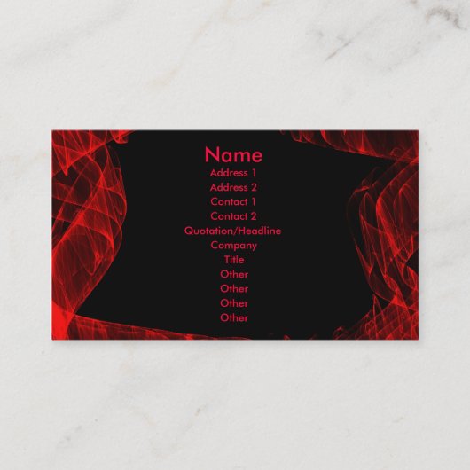 Rotflamme-Fraktal Visitenkarte (Vorderseite)