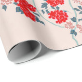 Rotflorentasche Geschenkpapier (Rolleneckpunkt)
