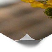 Rotflügel-Rotstauber auf Blumen Poster (Ecke)