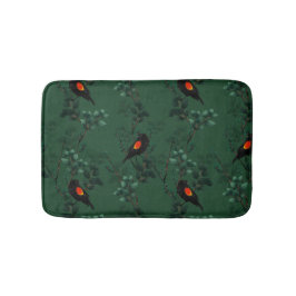 Rotflügel-Schwarzvogelmuster Badematte