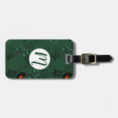 Rotflügel-Schwarzvogelmuster Gepäckanhänger (Vorderseite horizontal)