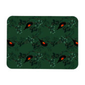 Rotflügel-Schwarzvogelmuster Magnet (Horizontal)