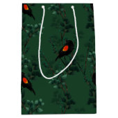 Rotflügel-Schwarzvogelmuster Mittlere Geschenktüte (Vorderseite)