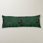 Rotflügel-Schwarzvogelmuster Seitenschläferkissen (Rückseite)