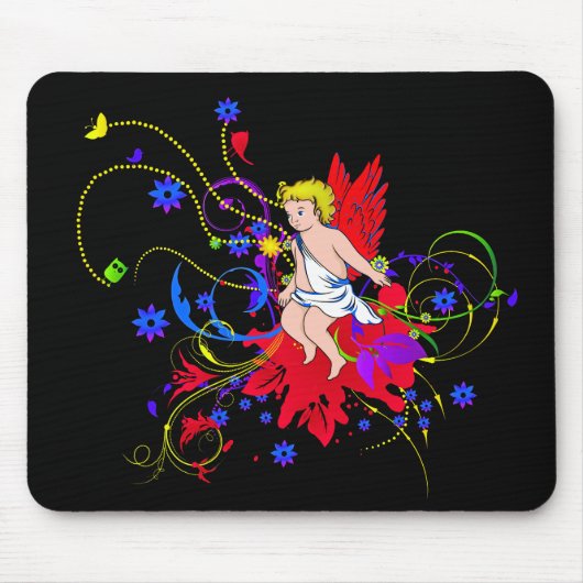 Rotflügelige Fee (Fairy) Mousepad (Vorne)