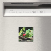 Rotflügelpapagei auf Baumlippe Magnet (In Situ (Geschirrspüler))