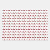 Rotflugzeug-Umschlagpapier für Geburtstage Geschenkpapier Set (Vorderseite 2)