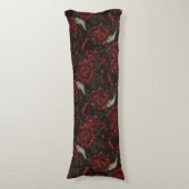 Rotfrüchte in den Chrysanthemen in braun und rot Seitenschläferkissen (Vorderseite Vertikal)