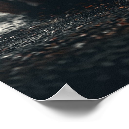 Rotfuchs am Boden Poster (Ecke)