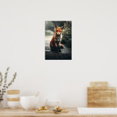Rotfuchs am Boden Poster (Küche)