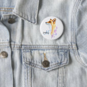 Rotfuchs-Aquarell personalisiert Button (Beispiel)