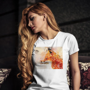 Rotfuchs-Aquarellporträt 03 T-Shirt