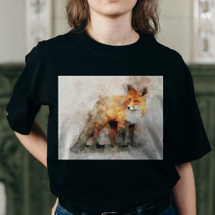 Rotfuchs-Aquarellporträt 04 T-Shirt