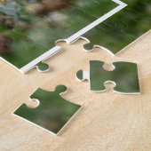 Rotfuchs auf einem Bettsockel aus Klee (horizontal Puzzle (Seite)