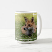 Rotfuchs auf einem Bettsockel Kaffeetasse (VorderseiteRechts)