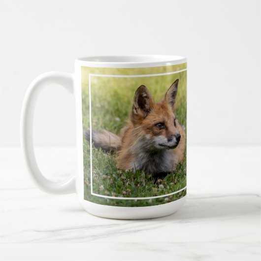 Rotfuchs auf einem Bettsockel Kaffeetasse (Links)