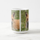Rotfuchs auf einem Bettsockel Kaffeetasse (Mittel)